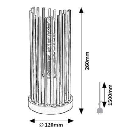 Rabalux - Lampada da tavolo 1xE27/40W/230V