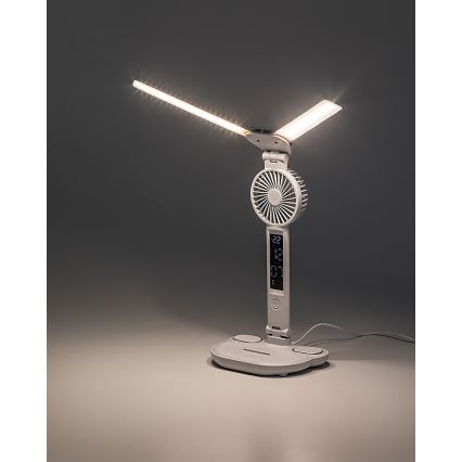 Rabalux - Lampada da tavolo LED dimmerabile con ventilatore e display LED/7W/5V 3000/4000/6500K