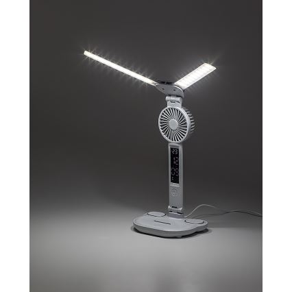 Rabalux - Lampada da tavolo LED dimmerabile con ventilatore e display LED/7W/5V 3000/4000/6500K