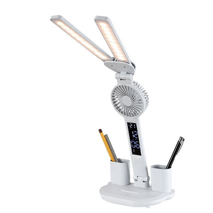 Rabalux - Lampada da tavolo LED dimmerabile con ventilatore e display LED/7W/5V 3000/4000/6500K