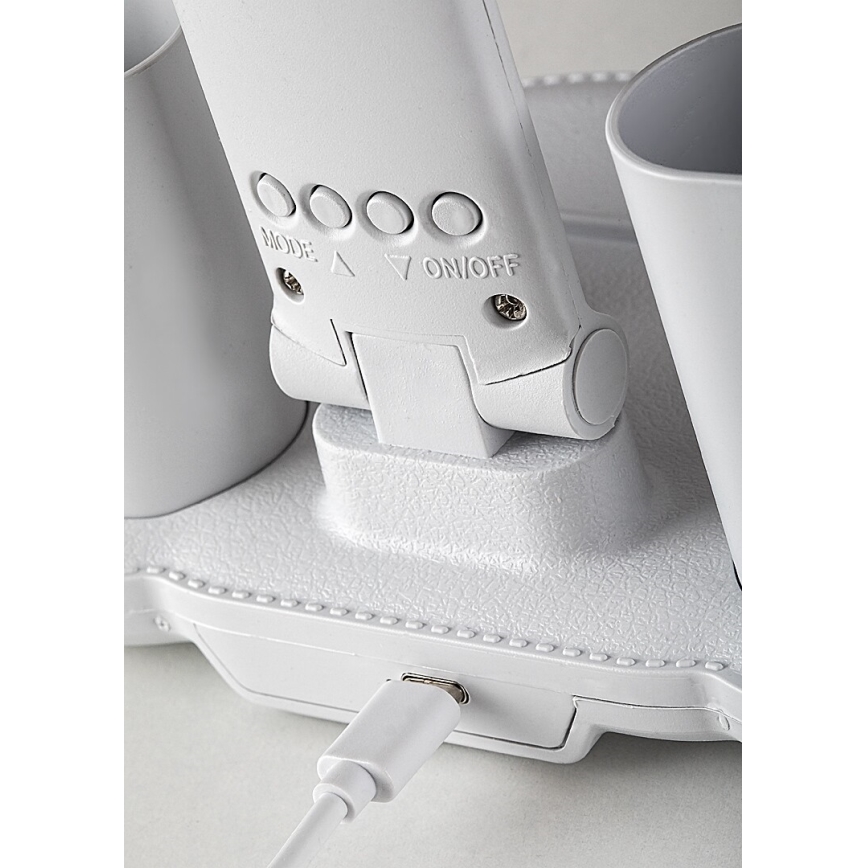 Rabalux - Lampada da tavolo LED dimmerabile con ventilatore e display LED/7W/5V 3000/4000/6500K