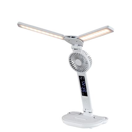 Rabalux - Lampada da tavolo LED dimmerabile con ventilatore e display LED/7W/5V 3000/4000/6500K