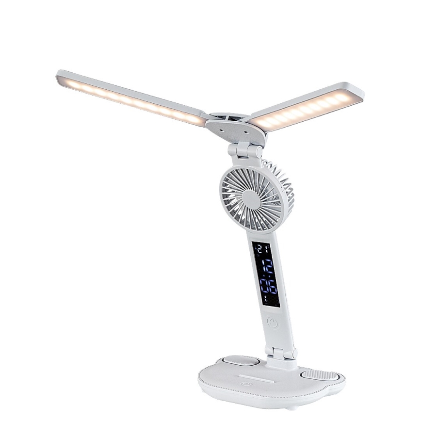 Rabalux - Lampada da tavolo LED dimmerabile con ventilatore e display LED/7W/5V 3000/4000/6500K