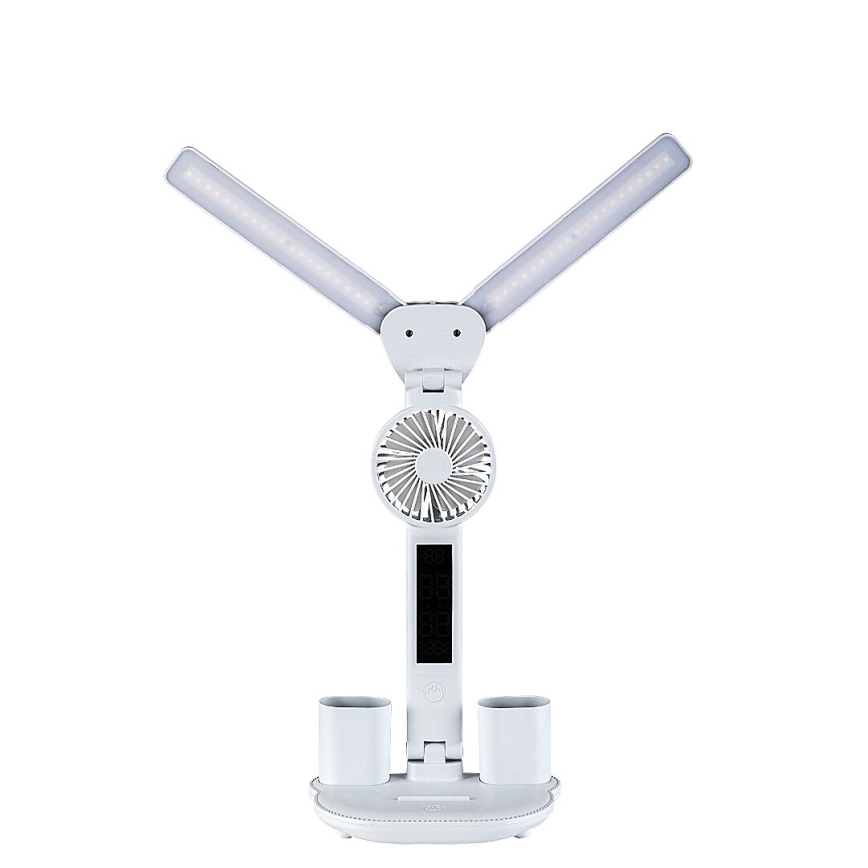 Rabalux - Lampada da tavolo LED dimmerabile con ventilatore e display LED/7W/5V 3000/4000/6500K