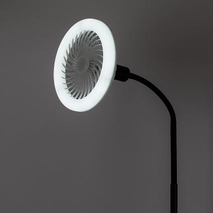 Rabalux - Lampada da terra LED dimmerabile con ventilatore 1xE27/16W/230V 3000-6500K + telecomando