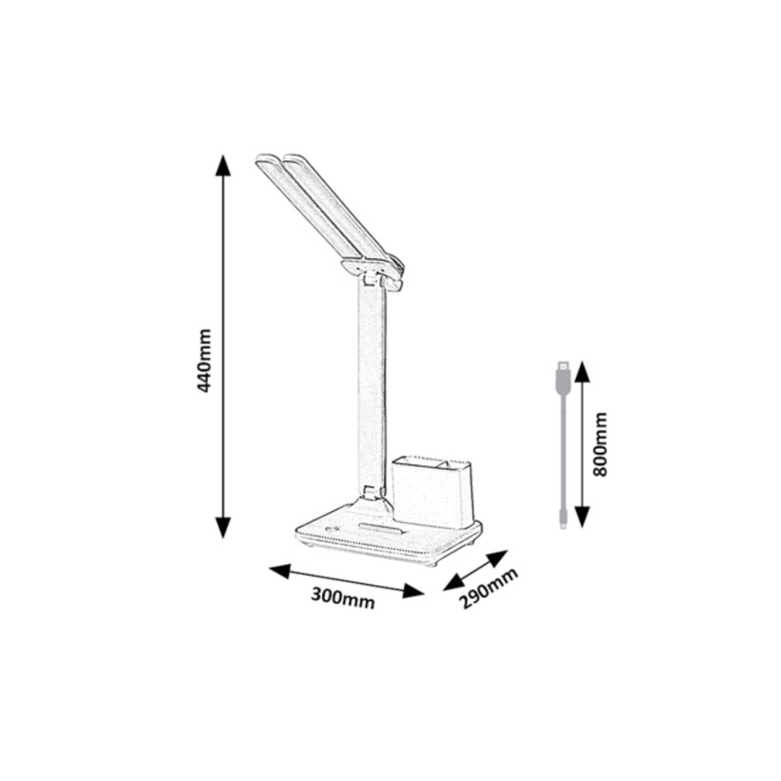 Rabalux - Lampada da tavolo dimmerabile a sfioramento LED/5W/5V 3000/4000/6500K