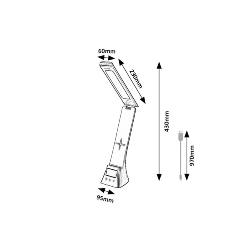 Rabalux - Lampada da tavolo dimmerabile a LED con controllo touch LED/6W/5V 3000/4000/6500K