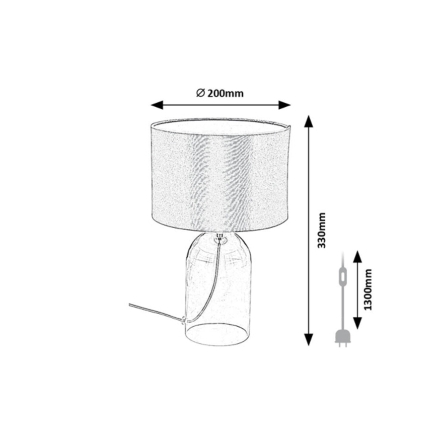 Rabalux - Lampada da tavolo 1x E14/40W/230V Ø 20 cm