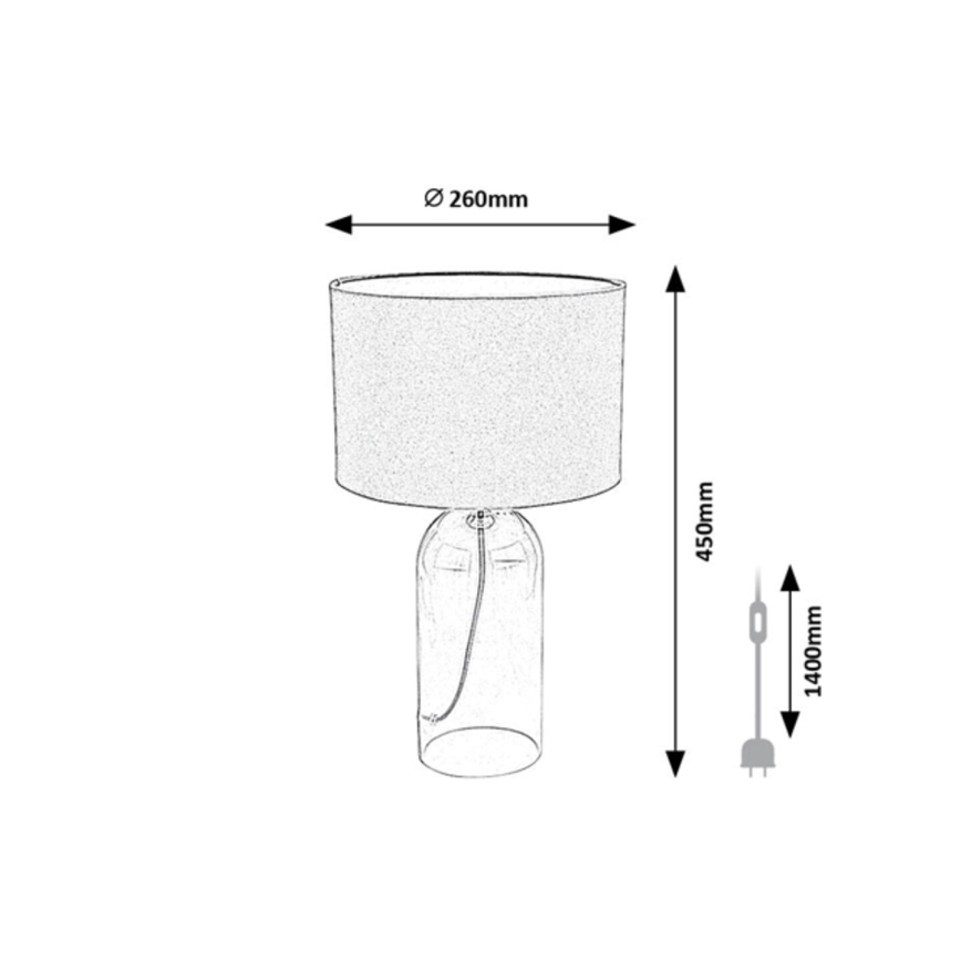 Rabalux - Lampada da tavolo 1xE14/40W/230V Ø 26 cm