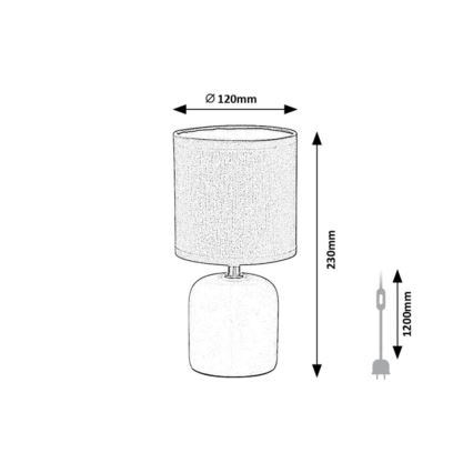 Rabalux - Lampada da tavolo 1xE14/40W/230V marrone