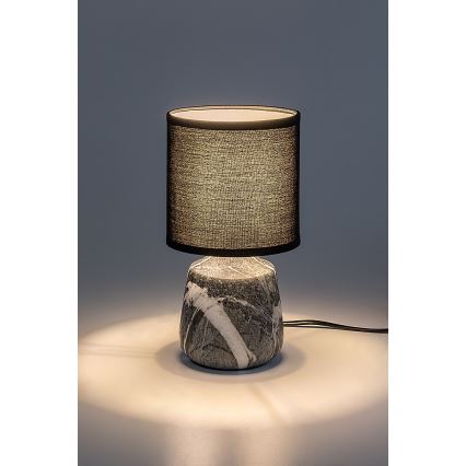 Rabalux - Lampada da tavolo 1xE14/40W/230V nero/effetto marmo