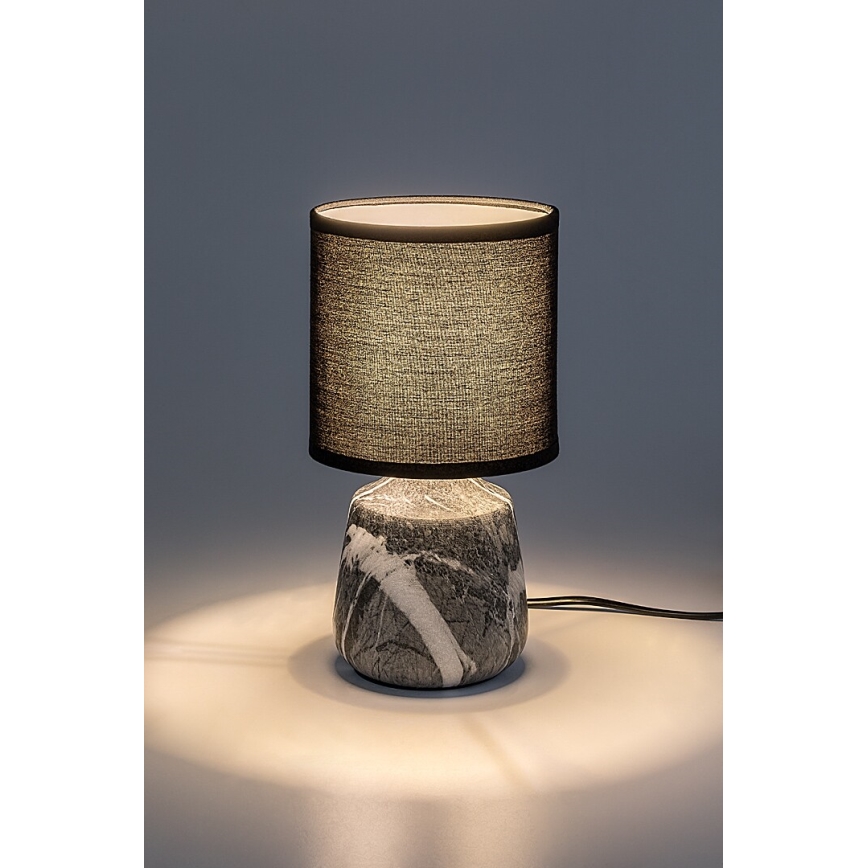 Rabalux - Lampada da tavolo 1xE14/40W/230V nero/effetto marmo