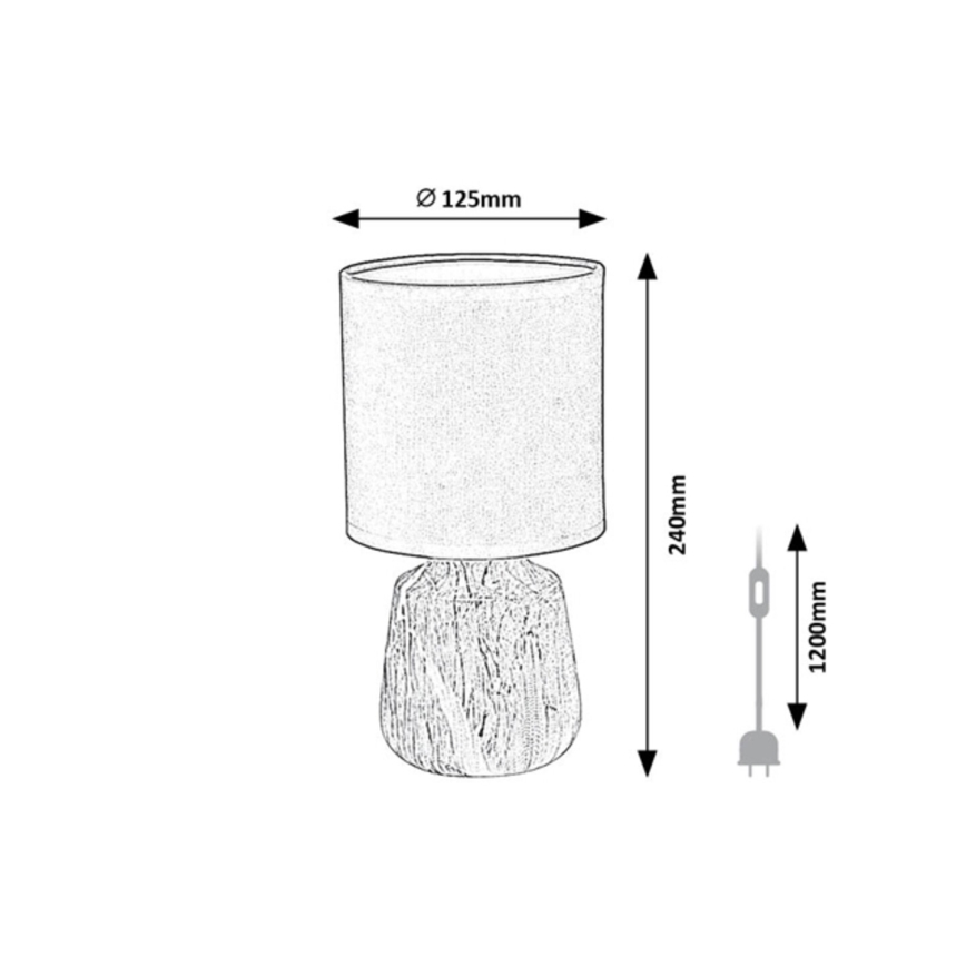 Rabalux - Lampada da tavolo 1xE14/40W/230V nero/effetto marmo
