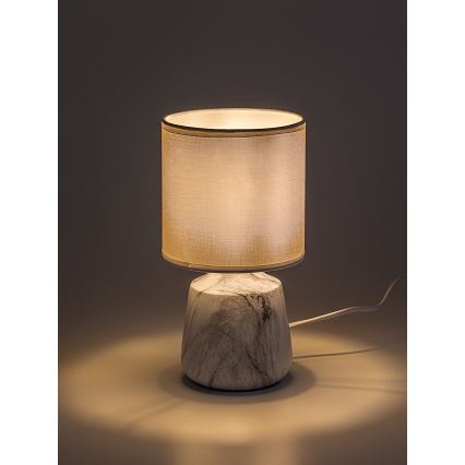 Rabalux - Lampada da tavolo 1xE14/40W/230V bianca/effetto marmo