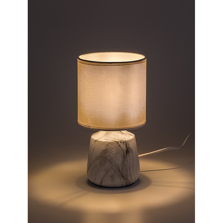 Rabalux - Lampada da tavolo 1xE14/40W/230V bianca/effetto marmo