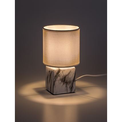 Rabalux - Lampada da tavolo 1xE14/40W/230V bianco/effetto marmo