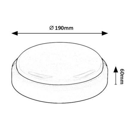 Rabalux - Lampada da soffitto LED da esterno LED/15W/230V IP54 nero