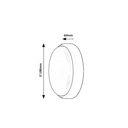 Rabalux - Plafoniera LED da esterno LED/15W/230V IP54 nero