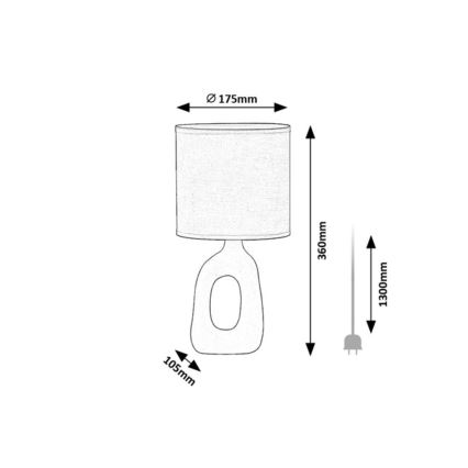 Rabalux - Lampada da tavolo 1xE14/40W/230V verde