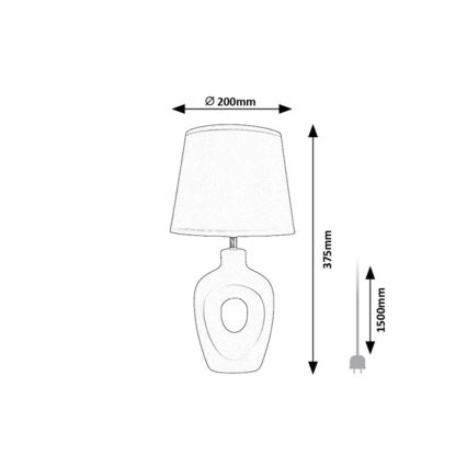 Rabalux - Lampada da tavolo 1xE14/25W/230V beige