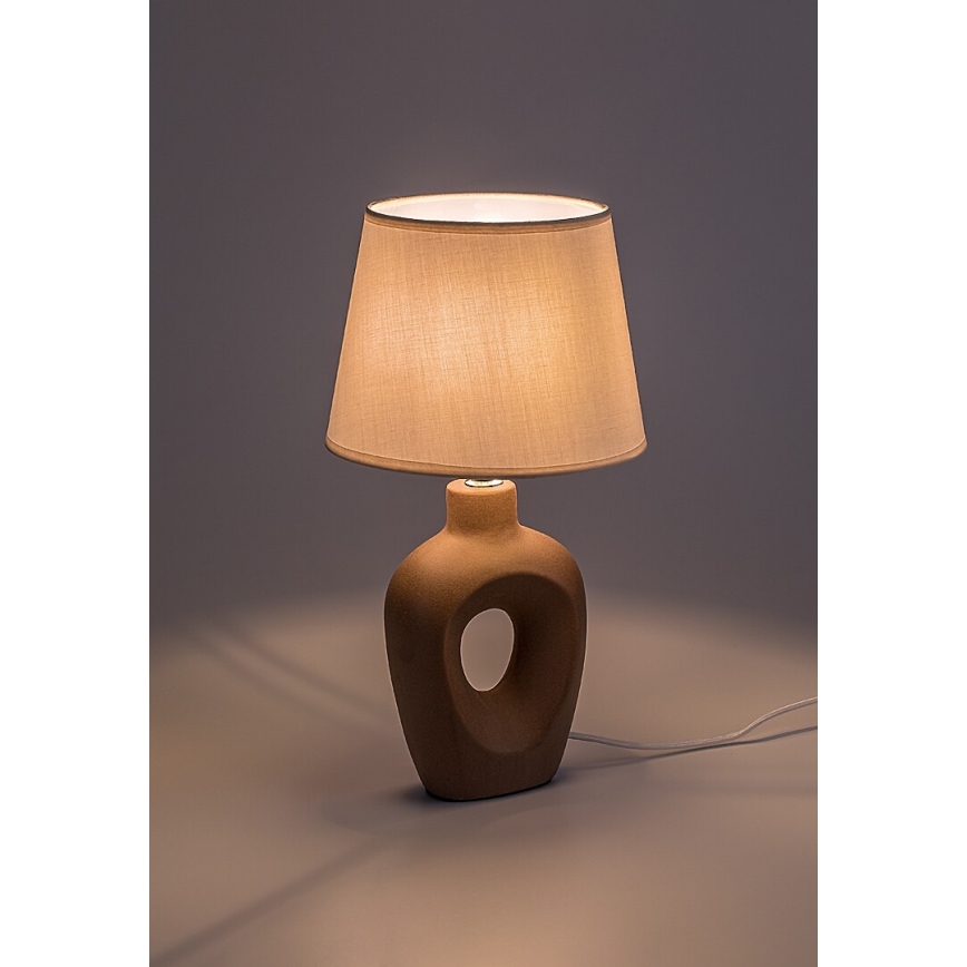 Rabalux - Lampada da tavolo 1xE14/25W/230V marrone/crema