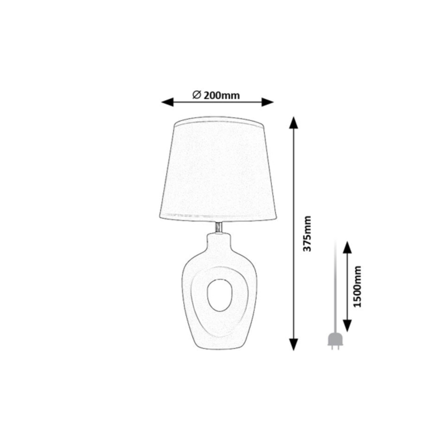 Rabalux - Lampada da tavolo 1xE14/25W/230V marrone/crema