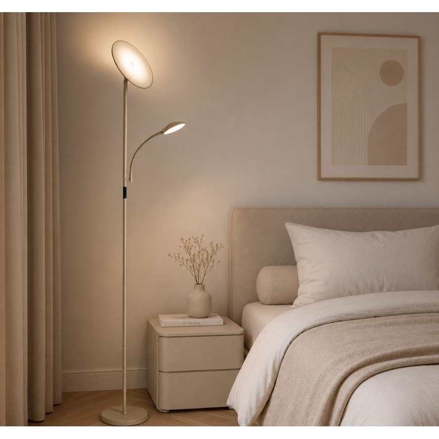 Rabalux - LED Lampada da terra dimmerabile LED/23W/230V 3000/4200/6500 beige
