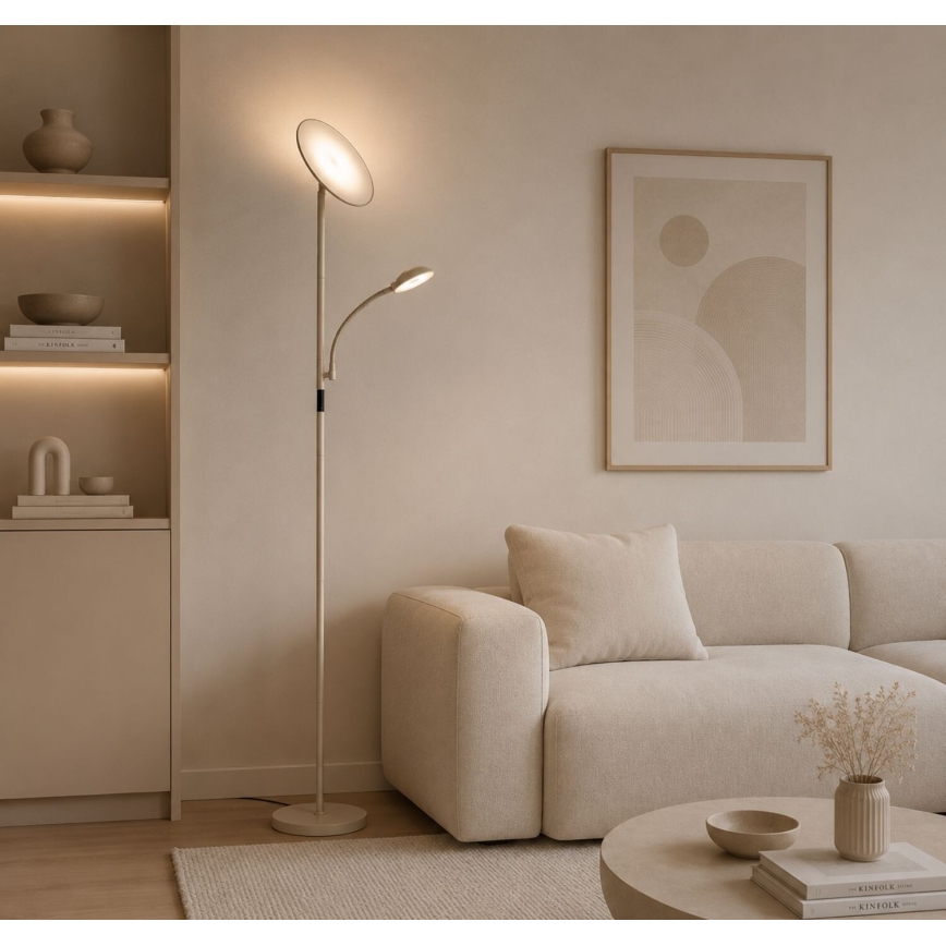 Rabalux - LED Lampada da terra dimmerabile LED/23W/230V 3000/4200/6500 beige