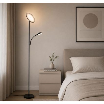 Rabalux - Lampada da terra LED dimmerabile LED/23W/230V 3000/4200/6500 nera