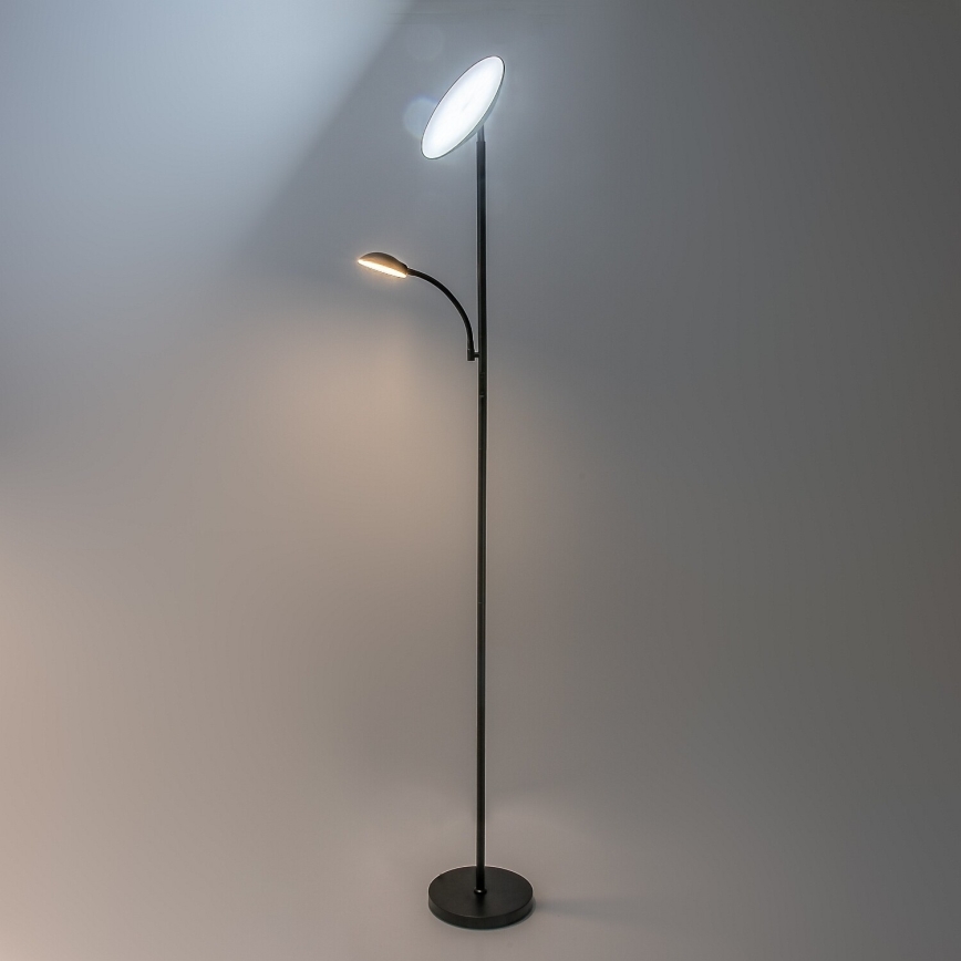 Rabalux - Lampada da terra LED dimmerabile LED/23W/230V 3000/4200/6500 nera