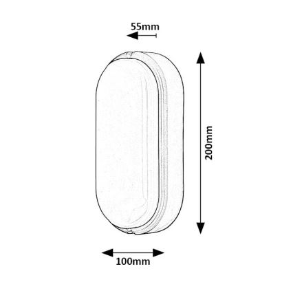 Rabalux - Plafoniera LED da esterno LED/15W/230V IP54 nero