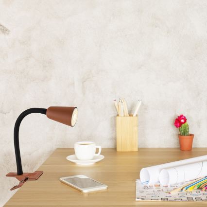 Rabalux - Lampada da tavolo con morsetto 1xGU10/7W/230V arancione