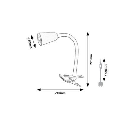 Rabalux - Lampada da tavolo con morsetto 1xGU10/7W/230V arancione
