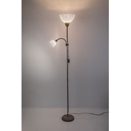 Rabalux - Lampada da terra 1xE27/60W/230V + 1xE14/25W beige