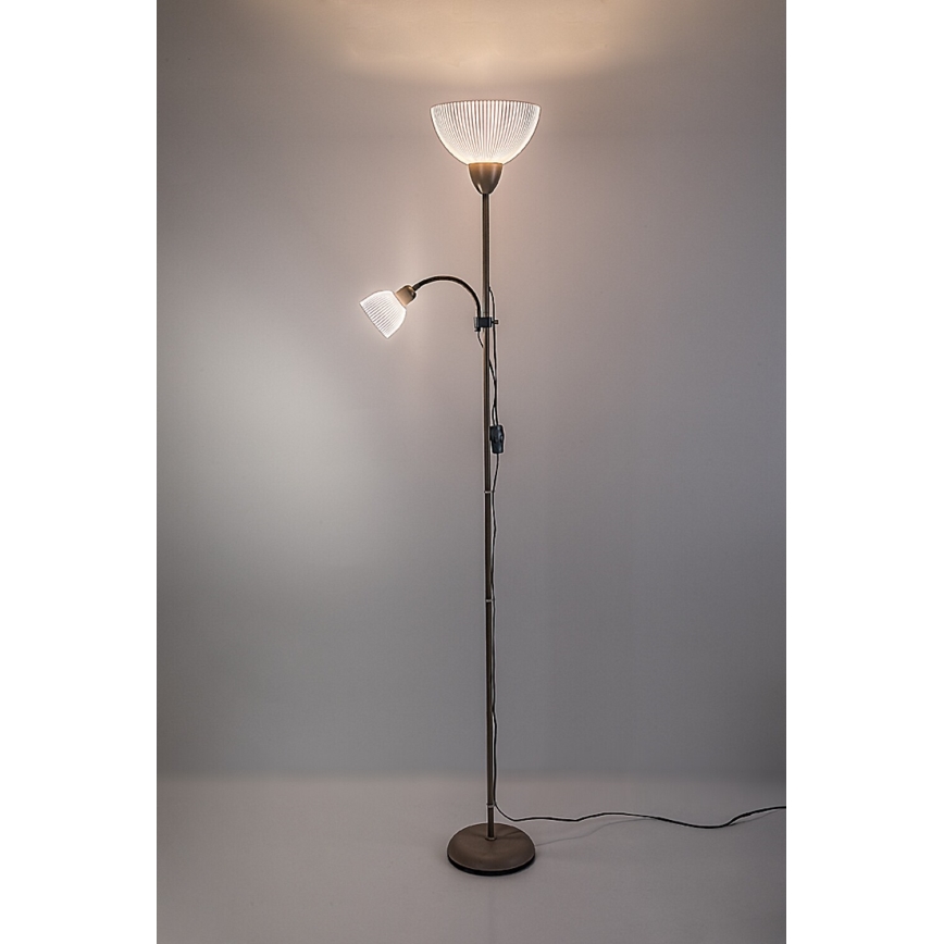 Rabalux - Lampada da terra 1xE27/60W/230V + 1xE14/25W beige