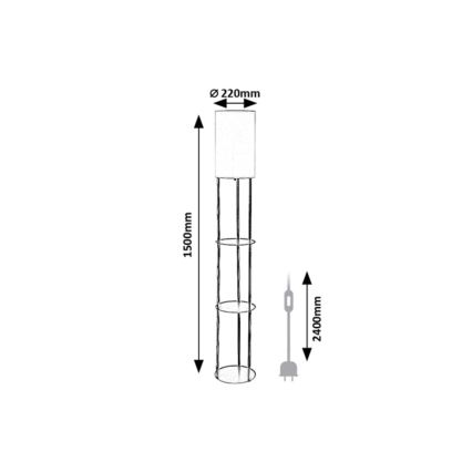 Rabalux - Lampada da terra 1xE27/40W/230V nera