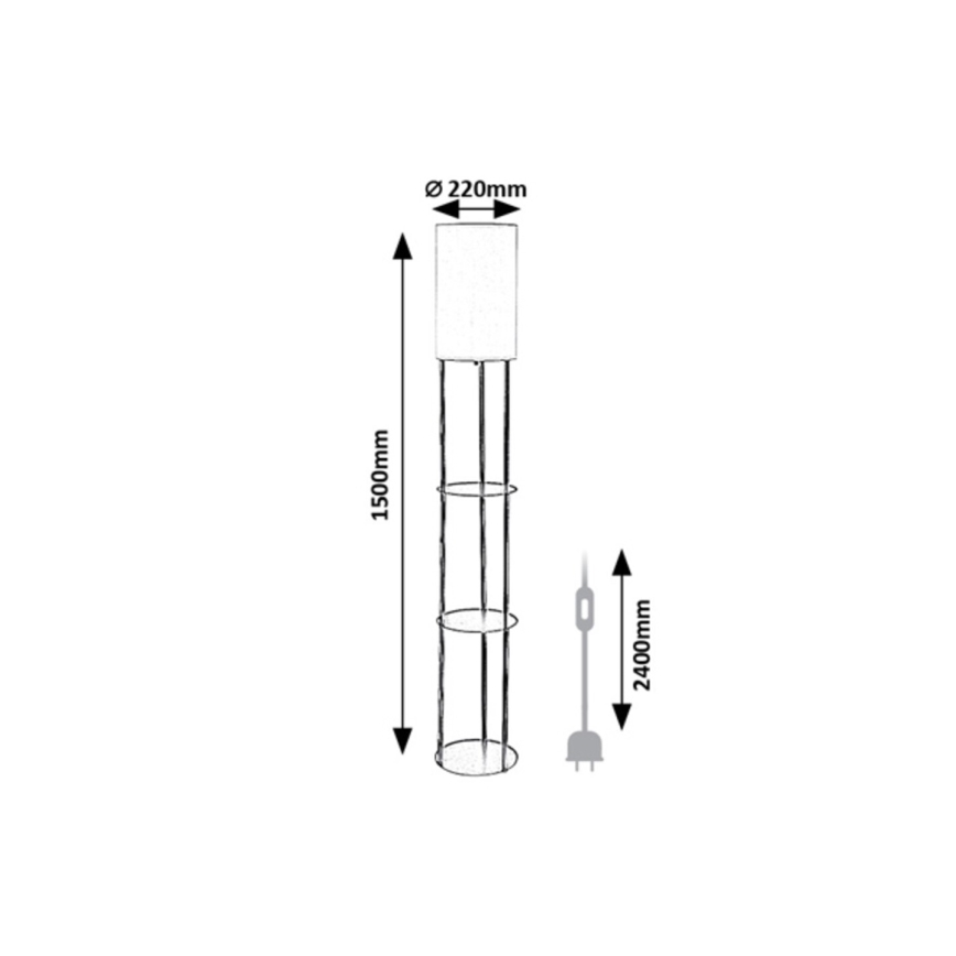 Rabalux - Lampada da terra 1xE27/40W/230V nera