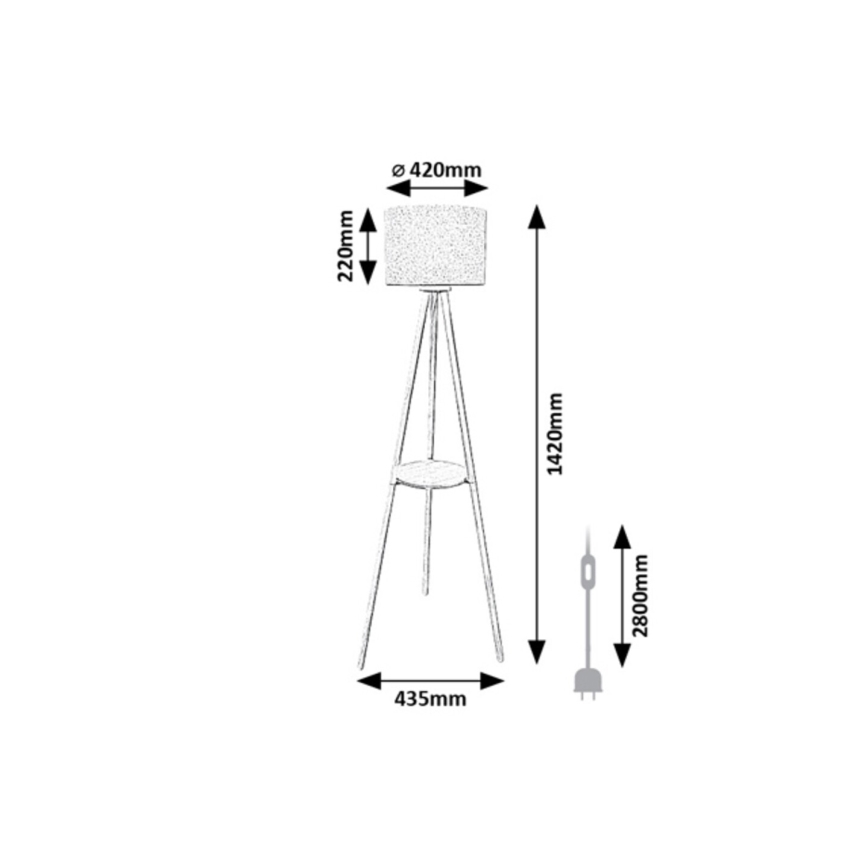 Rabalux - Lampada da terra 1xE27/40W/230V