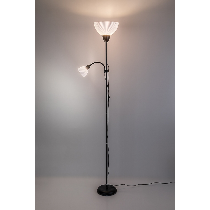 Rabalux - Lampada da terra 1xE27/60W/230V + 1xE14/25W nera