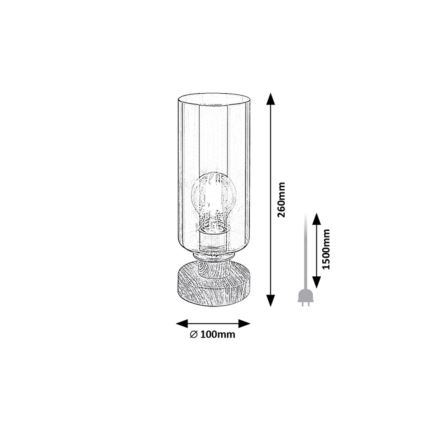 Rabalux - Lampada da tavolo 1xE27/25W/230V quercia