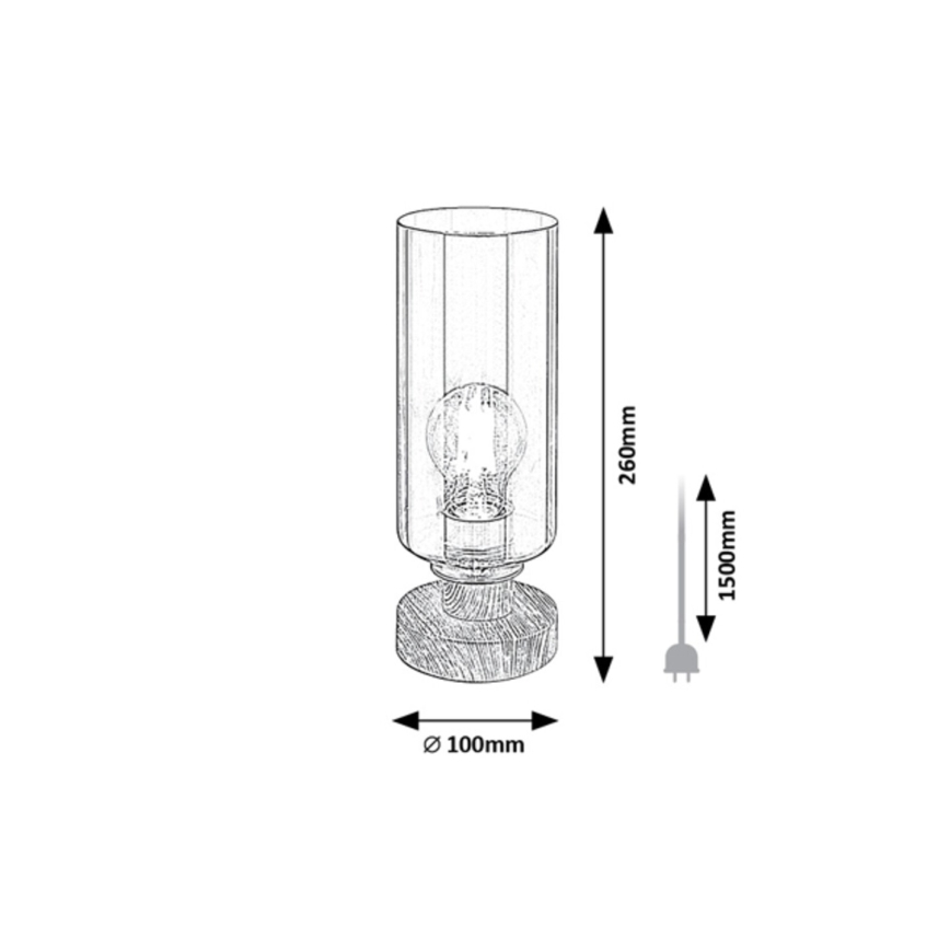 Rabalux - Lampada da tavolo 1xE27/25W/230V rovere