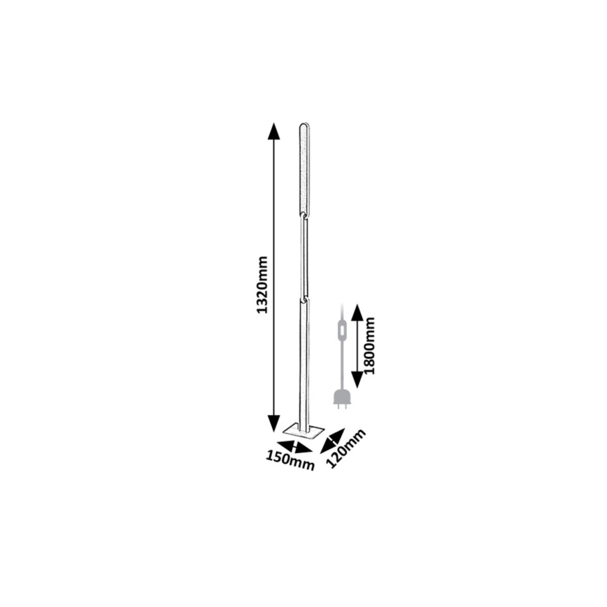 Rabalux - Lampada da terra dimmerabile a LED LED/33W/230V 3000/4000K nero