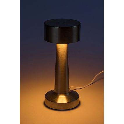 Rabalux - LED Ricaricabile touch lampada da tavolo LED/2,7W/5V 1200mAh 3000/4000/6000K oro