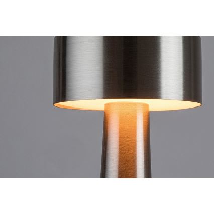 Rabalux - LED Lampada da tavolo ricaricabile LED/2,7W/5V 1200mAh 3000/4000/6000K cromo opaco
