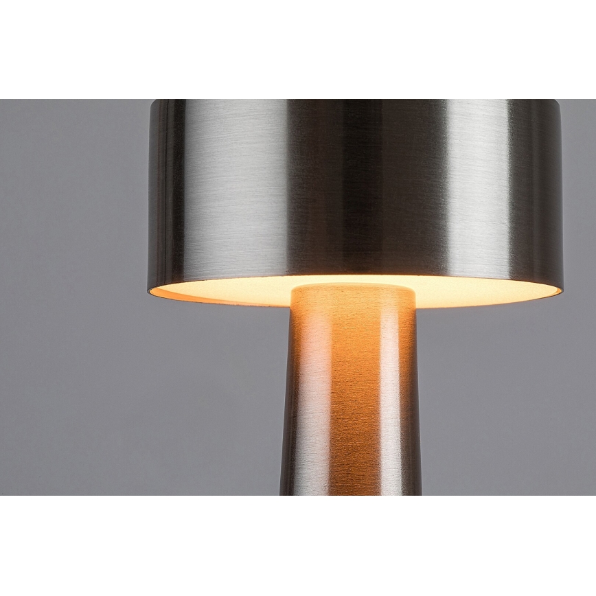 Rabalux - LED Lampada da tavolo ricaricabile LED/2,7W/5V 1200mAh 3000/4000/6000K cromo opaco