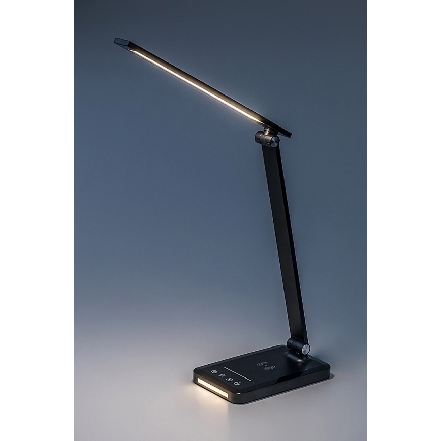 Rabalux 74213 - LED Dimmerabile flexible lampada da tavolo con ricarica wireless QI e USB LED/5W/5V 3000-6500K