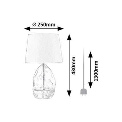 Rabalux - Lampada da tavolo 1xE27/40W/230V bianco