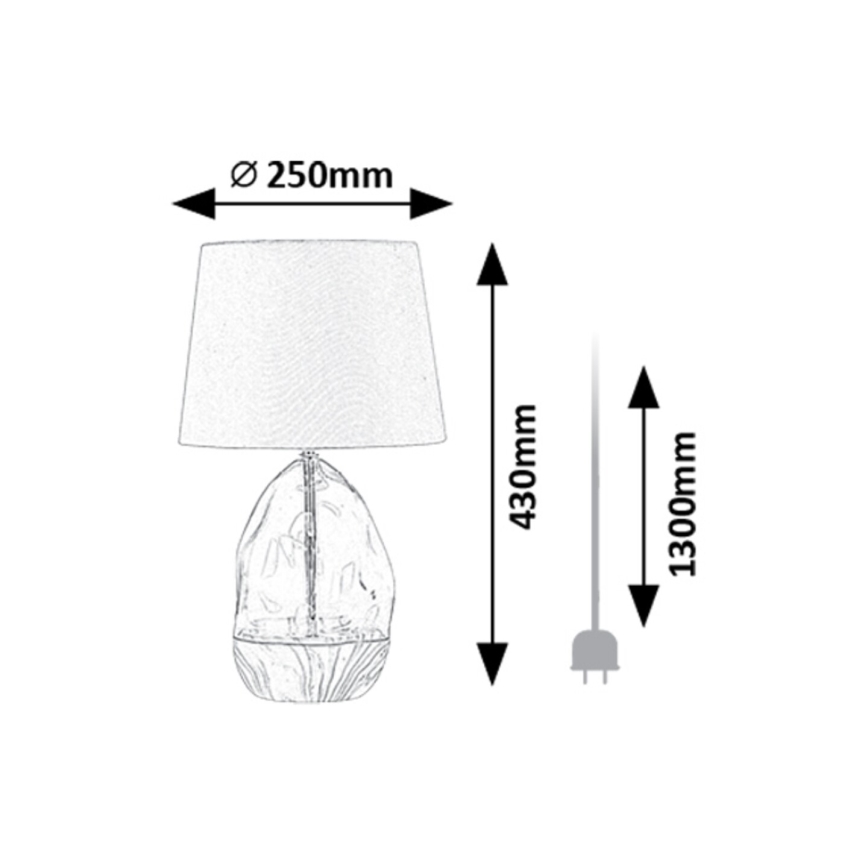 Rabalux - Lampada da tavolo 1xE27/40W/230V bianco