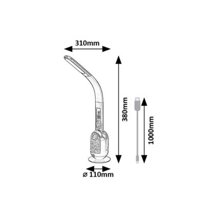 Rabalux - LED RGB Lampada da tavolo dimmerabile LED/5W/230V nero