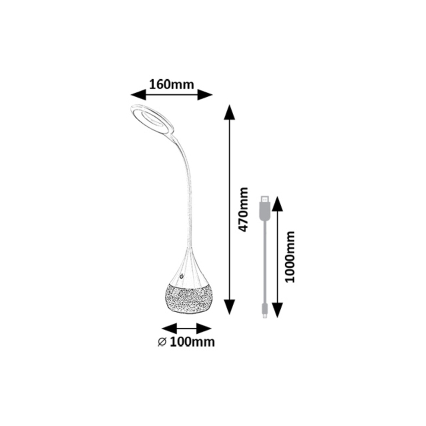 Rabalux - LED RGB Lampada da tavolo dimmerabile LED/4W/230V bianco